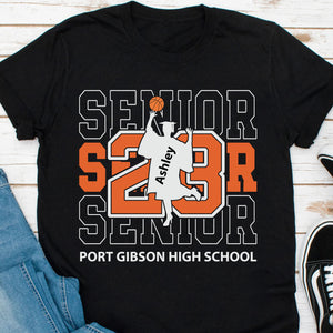 Basketball Senior 2023 Personalized Custom Graduation Shirt C643