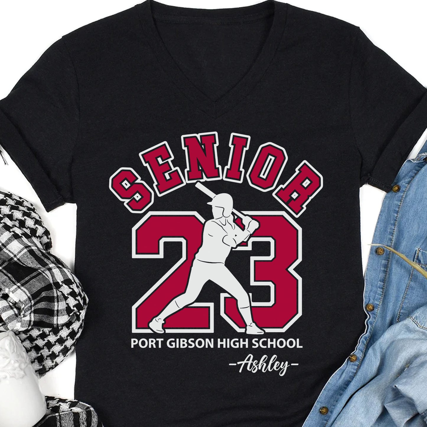 Baseball Softball Senior 2024 Personalized Custom Graduation Shirt C633