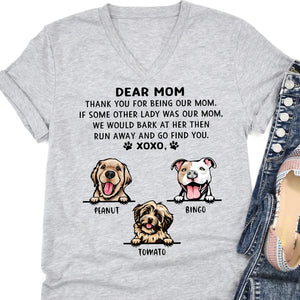 Thank You For Being Our Dad Mom Personalized Custom Photo Dog Shirt C670