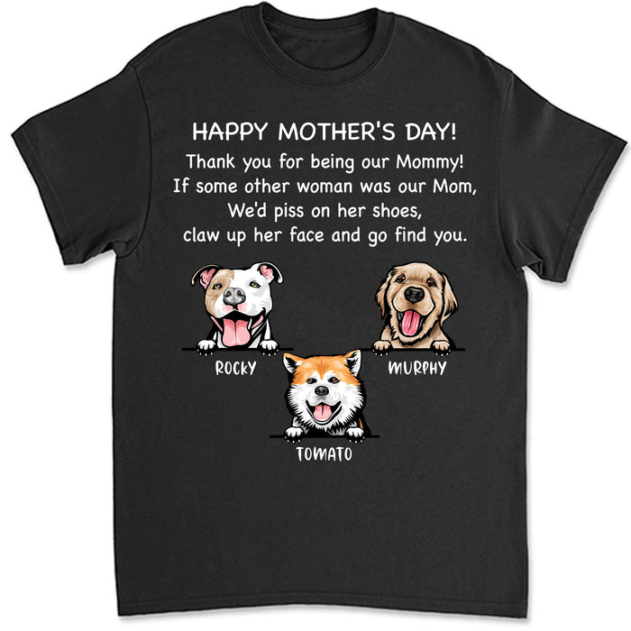 Thank You Being Daddy Dog Dad Personalized Custom Photo Dark Shirt
