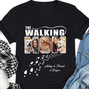 The Walking Dad Mom Personalized Custom Photo Dog Shirt C671