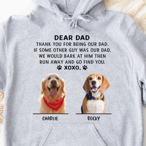 Thank You For Being Our Dad Mom Personalized Custom Photo Dog Shirt C670