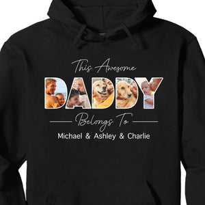 Awesome Daddy Mommy Personalized Custom Photo Dad Mom Shirt C669