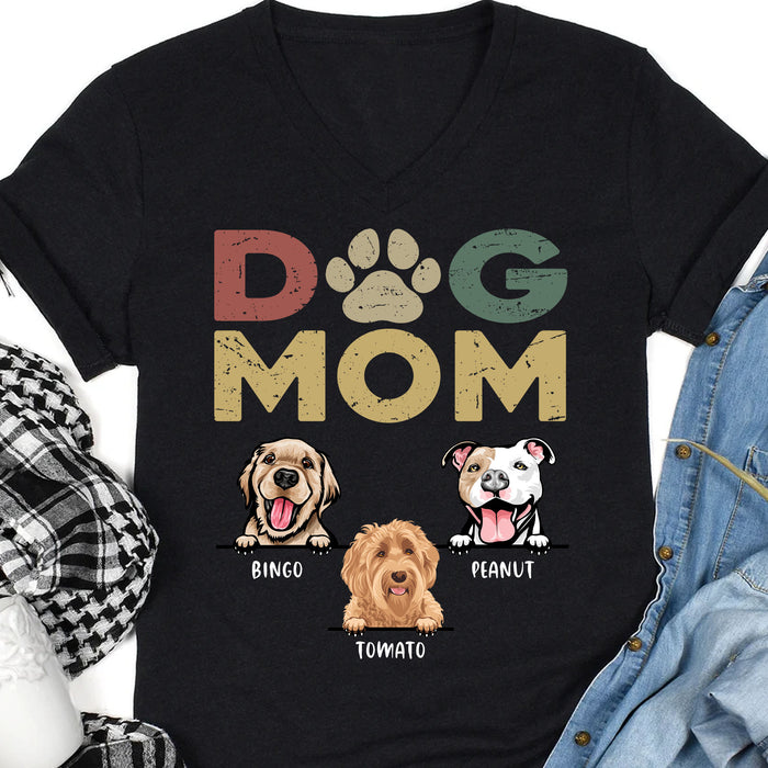 Dog Dad Dog Mom Personalized Custom Photo Dog Shirt C676