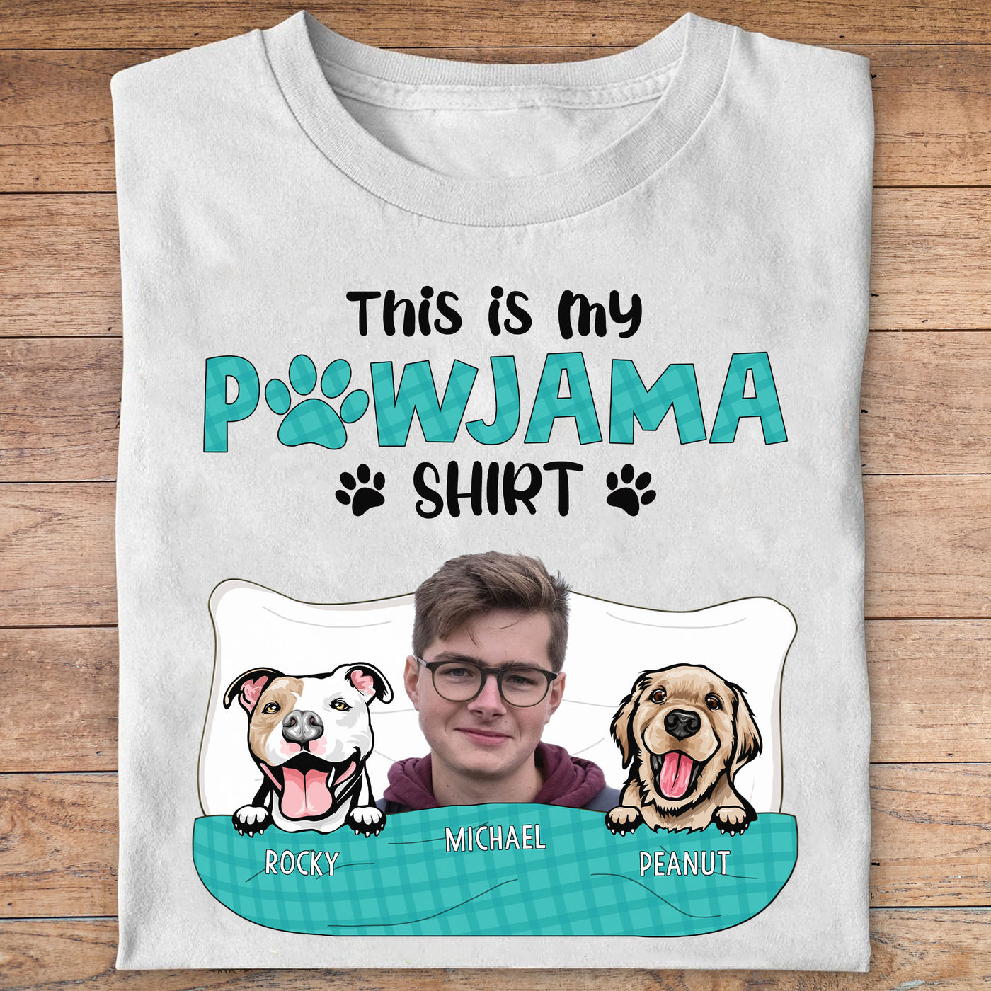 Our Pawjama Shirt New Style Photo - Personalized Custom Long Sleeve T-Shirt main image 0