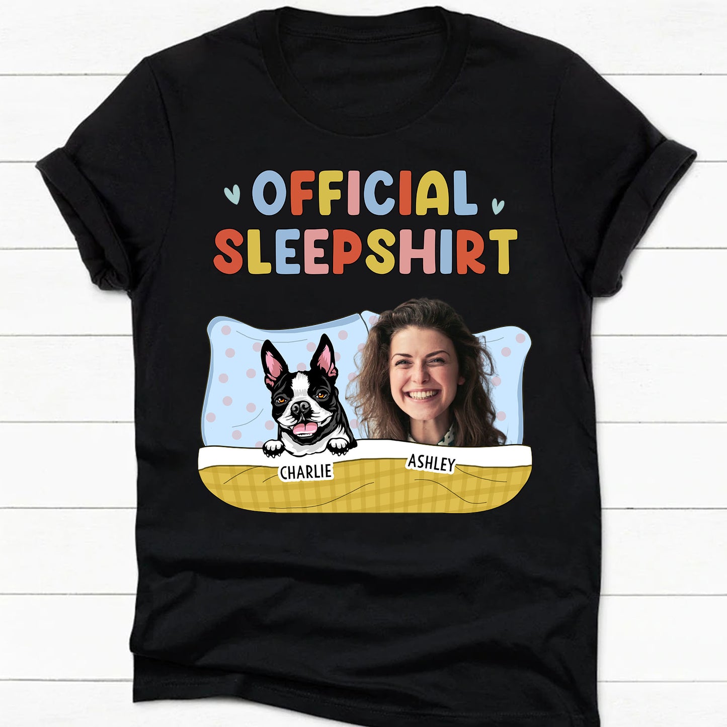 Official Sleepshirt Personalized Custom Photo Dog Shirt C554V1