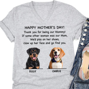 Thank You Being Mommy Dog Mom Personalized Custom Photo Shirt