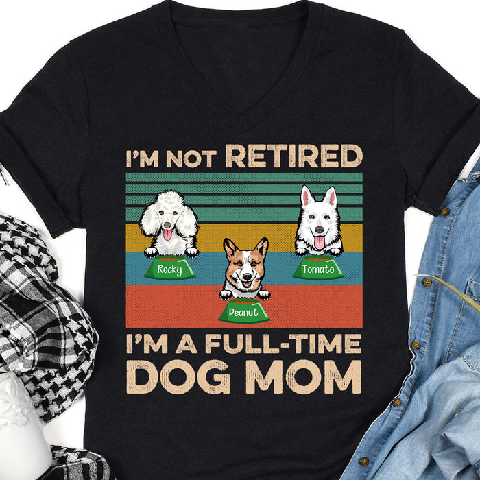 Full-Time Dog Dad Dog Mom Personalized Custom Dog Shirt C524
