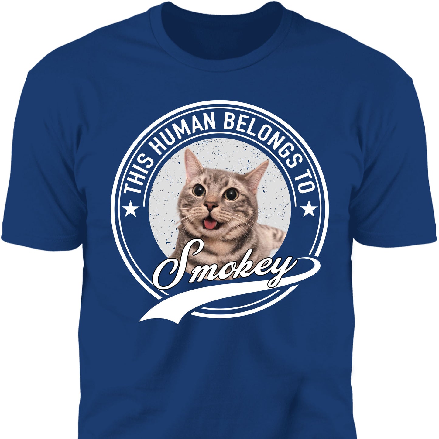 Human Belongs To Dog Cat Personalized Custom Photo Dog Cat Pet Shirt C251