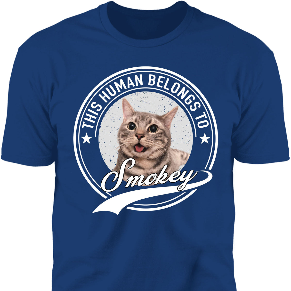 Human Belongs To Dog Cat Personalized Custom Photo Dog Cat Pet Shirt C251