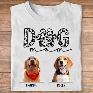 Dog Mom Personalized Custom Photo Dog Shirt T652