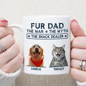 The Man The Myth The Snack Dealer Personalized Custom Photo Dog Cat Dad Mug T649