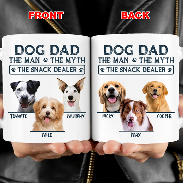 The Man The Myth The Snack Dealer Personalized Custom Photo Dog Cat Dad Mug T649