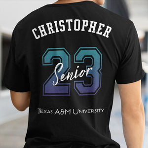 GeckoCustom Class Of 2023 Personalized Custom Name Backside Shirt C394