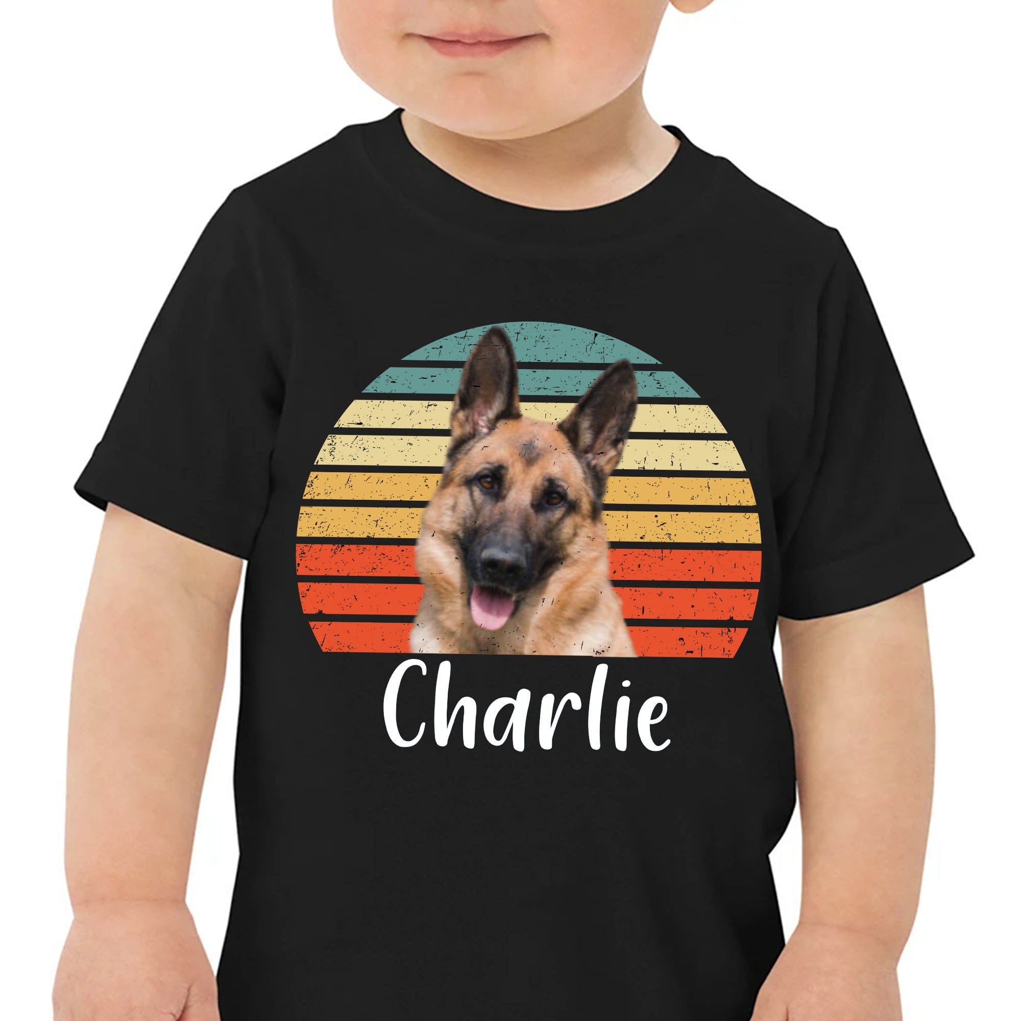 GeckoCustom Dog Cat Vintage Retro Photo Shirt, Custom Photo Shirt For Kids