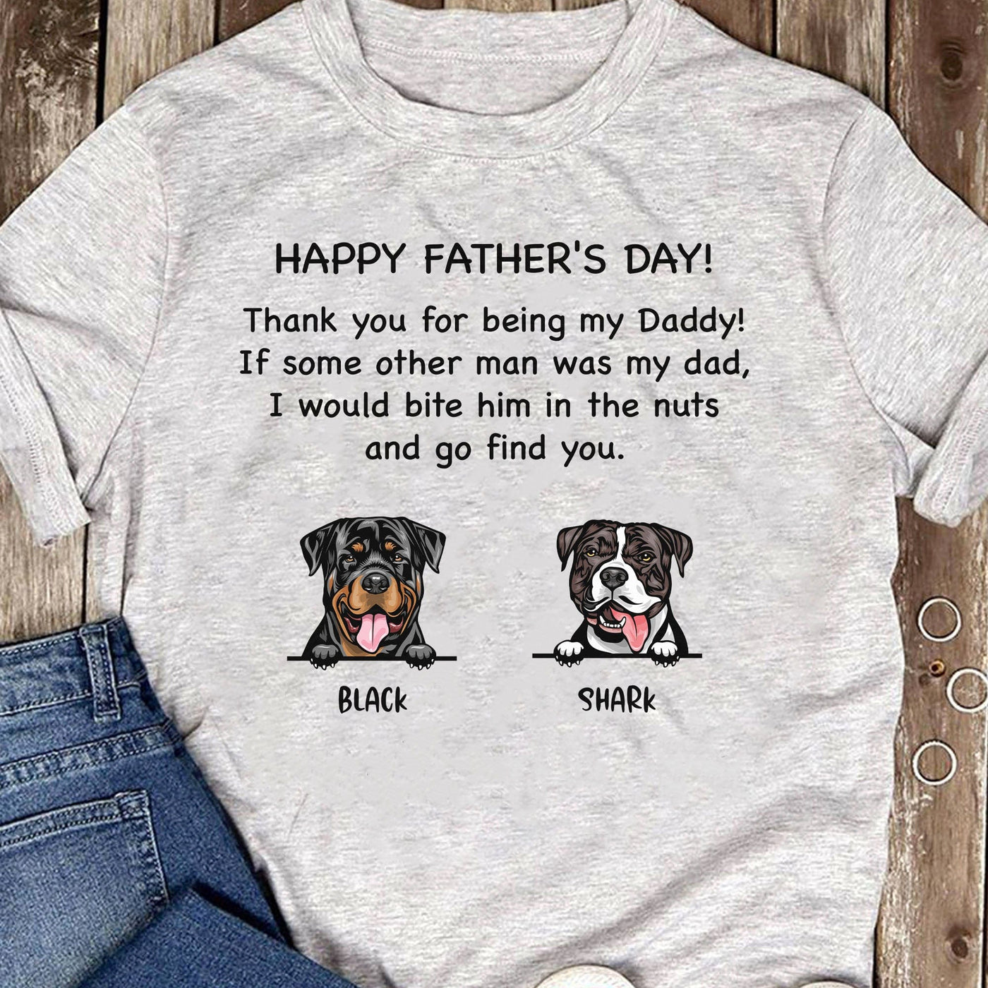 GeckoCustom Thank You Being Daddy Dog Dad Shirt