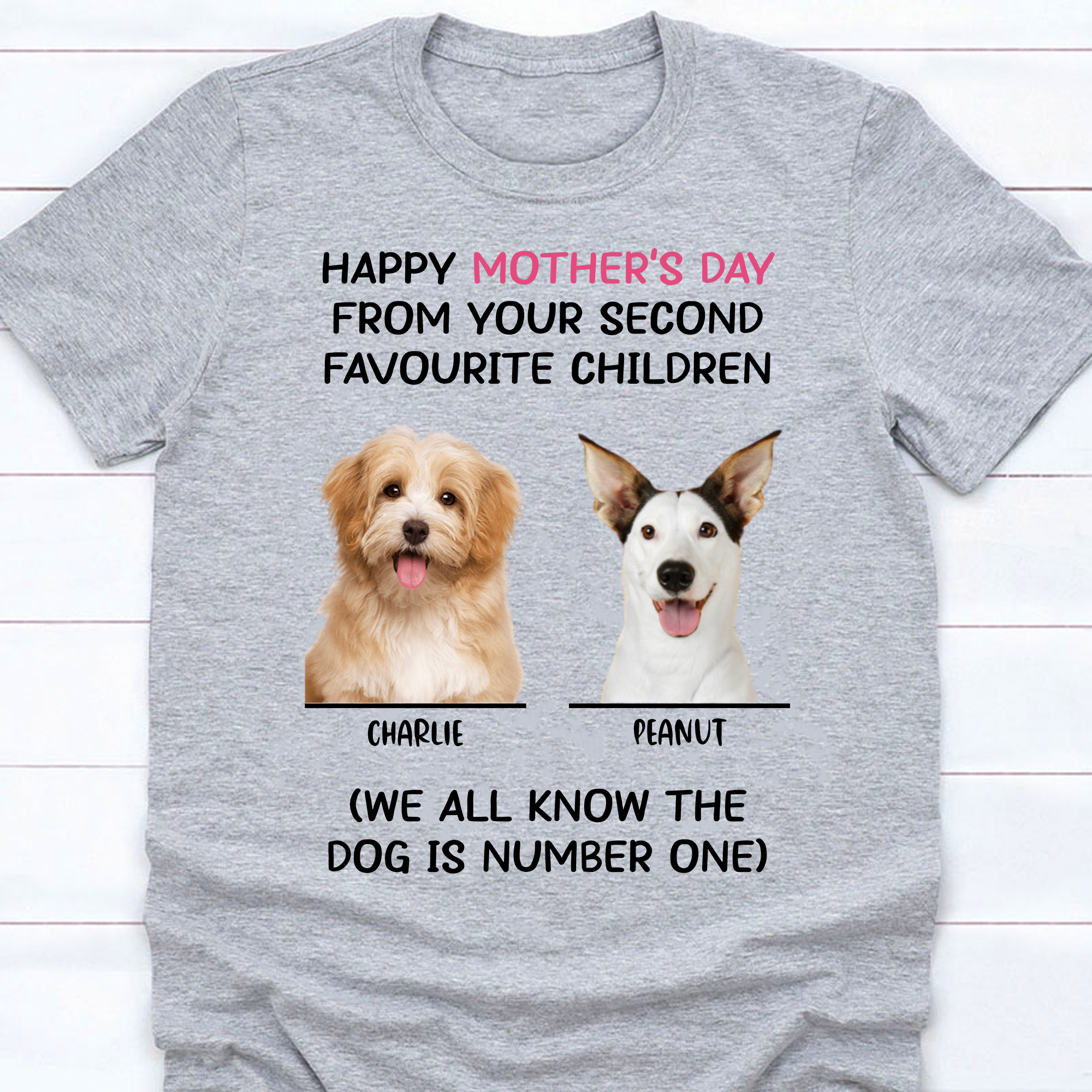 Personalized Custom Photo Dog Shirt Gift For Mom Dad T657