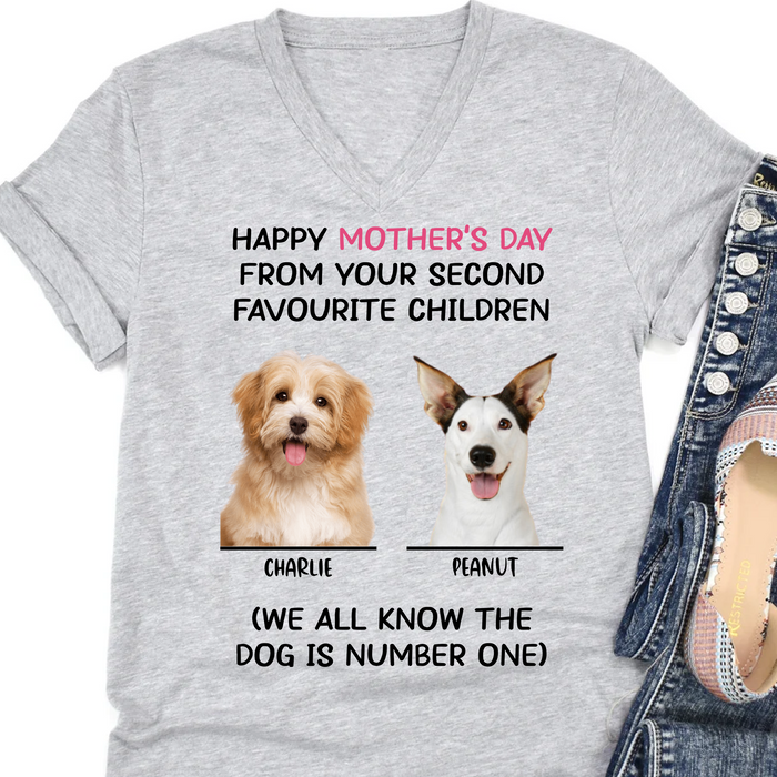 Personalized Custom Photo Dog Shirt Gift For Mom Dad T657