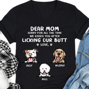 I Kissed You After Licking My Butt Personalized Custom Photo Dog Shirt T675