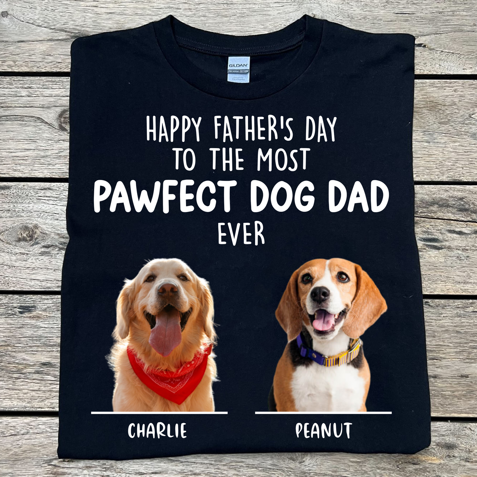 Pawfect Dad Mom Personalized Custom Photo Dog Shirt T683