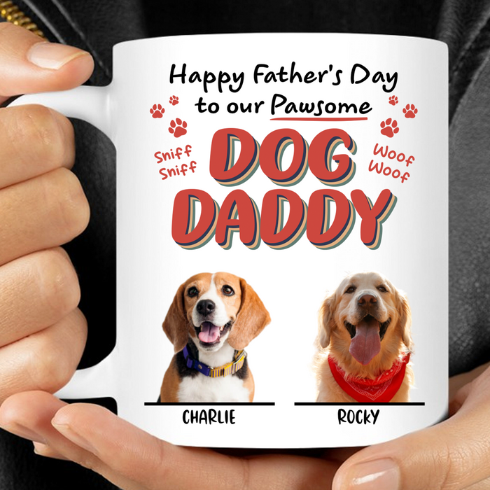 Personalized Custom Photo Dog Mug Gift For Mom Dad C658