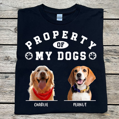 Property Of My Dog Personalized Custom Photo Dog Shirt T680