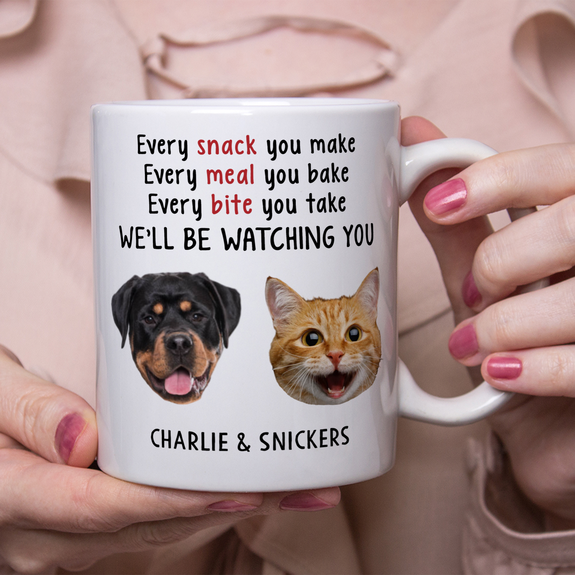 Watching You Personalized Custom Photo Dog Cat Pet Mug T511