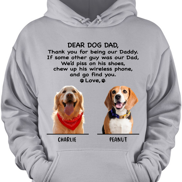 Thank You For Being My Daddy Mommy Personalized Custom Photo Dog Shirt T688