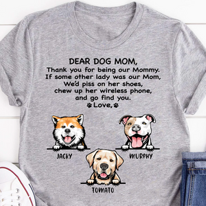 Thank You For Being My Daddy Mommy Personalized Custom Photo Dog Shirt T688